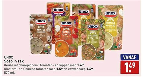 unox soep  zak aanbieding bij aldi