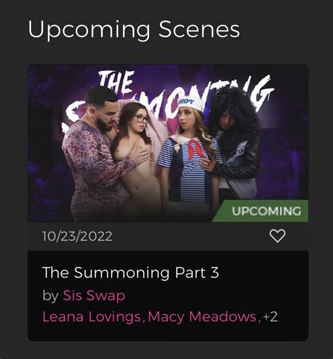 Upcoming Sis Swap Scene “the Summoning Part 3” Feat Leana Lovings