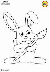 Tracing Easter Kids Coloring Bunny Printables Preschool доску выбрать Pages для мелкая sketch template