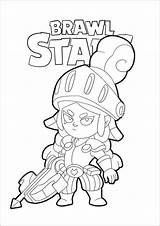 Brawl Stars Jessie Coloring Knight Dragon Pages старс раскраски Coloringbay Printable браво из распечатать игры Jesse sketch template