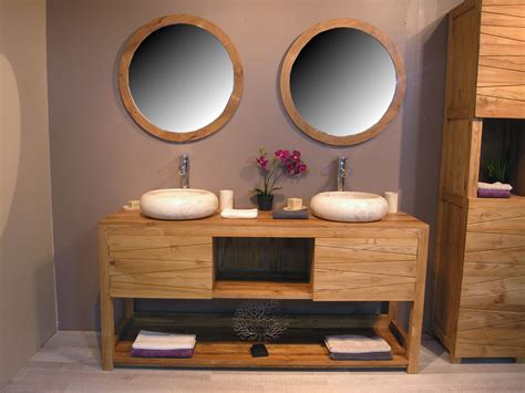 meuble salle de bain double vasque bois meuble salle de bain salle de bain design salle de