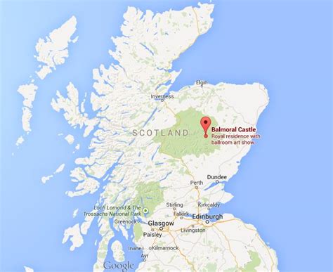 balmoral castle  map scotland world easy guides