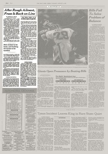Football After Rough Ailment Frase Is Back On Line The New York Times