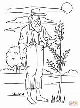 Johnny Appleseed Coloring Pages Printable Life Color Frontier Apple Pluspng Kids Drawing Click Colouring Popular Choose Board Categories Crafts Print sketch template