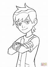 Coloring Ben Omnitrix Pages Drawing Paper sketch template