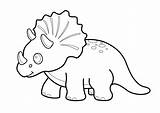 Dinosaur Cartoon Triceratops Coloring Pages Kids Drawing Printable Print Funny Rex Dinosaurs Drawings Baby Cute Raptor Getdrawings Colorpages 4kids Visit sketch template
