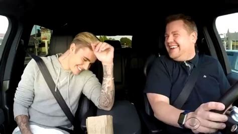 Watch Justin Bieber And James Corden S Hilarious Car Karaoke Session As