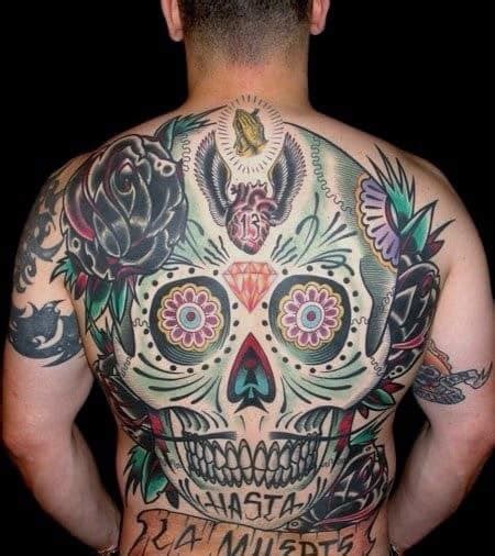 100 Sugar Skull Tattoo Designs For Men Cool Calavera Ink