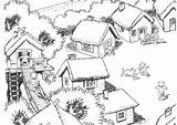 Hut Coloring4free sketch template