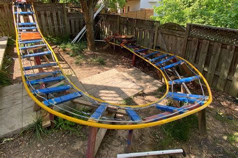 diy roller coaster teen builds  foot long roller coaster