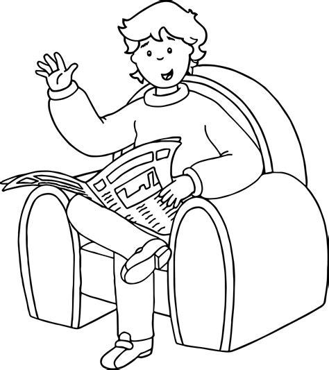 boy sitting coloring pages