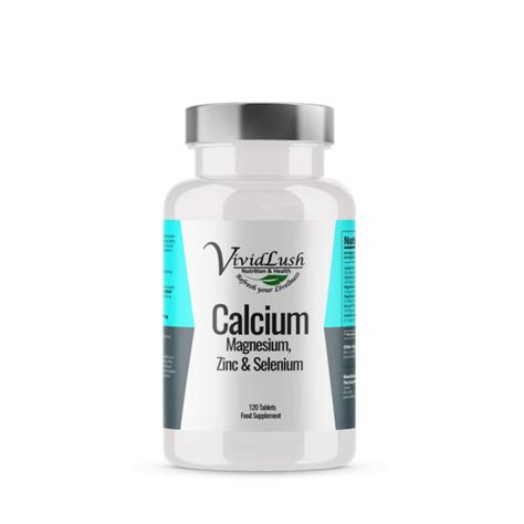 Calcium Magnesium Zinc And Selenium Vividlush 120 Tablets Food Minerals