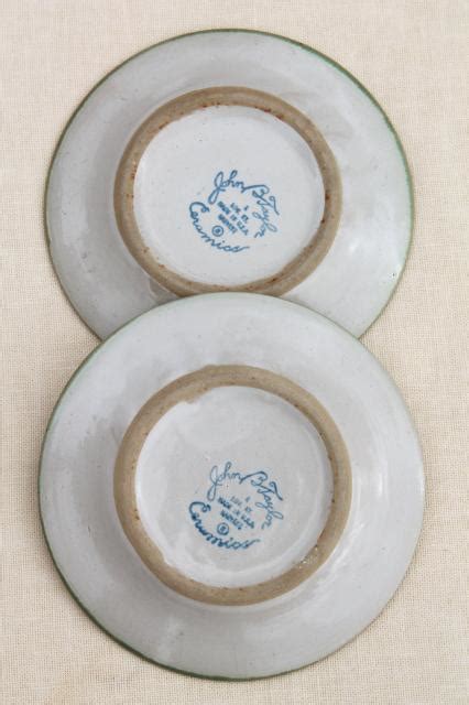 vintage louisville stoneware pottery harvest bread and butter plates