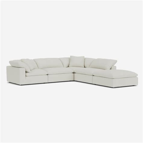 truman large sectional sofa in white linen andrew martin