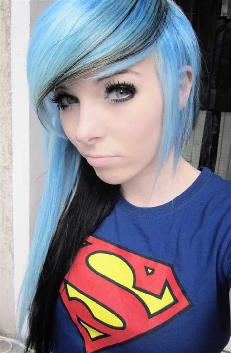 21 Best Blue Emo Hair Images On Pinterest Colourful Hair Coloured