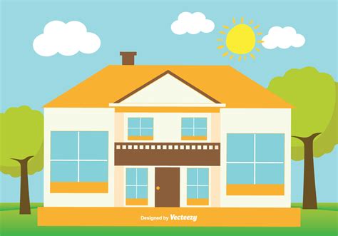 cute flat style house illustration   vector art stock graphics images