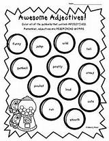 Adjectives Worksheet Color Adjective Coloring Worksheets Awesome Pages Sheets Grade Verbs Find Kindergarten Kids Nouns Verb Possessive Printable Speech Parts sketch template