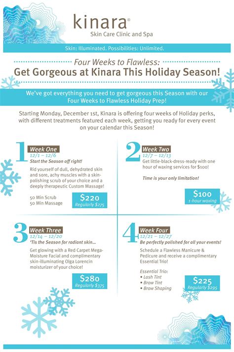 starting december st kinara  offering  weeks  holidays perks