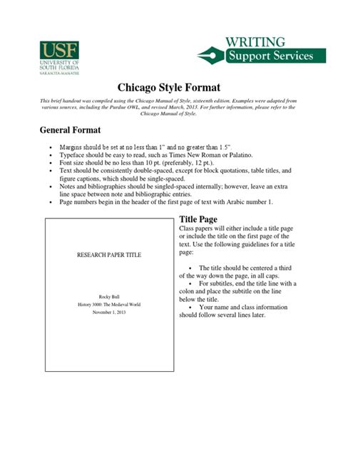 chicago style format note typography citation