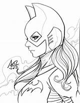 Batgirl Colorear Artgerm Batman Heroe Lau sketch template