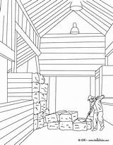 Granja Agricultor Bauer Stroh Fazendeiro Palha Lagert Armazenando Hellokids Farben sketch template