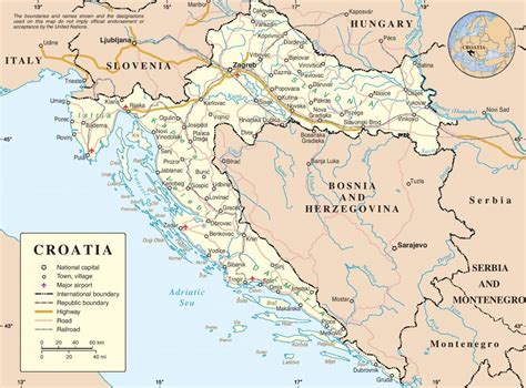 croatia shaped   boomerang