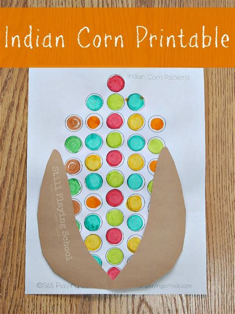 corn template preschool