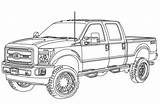 Lifted F250 F350 Jacked sketch template