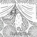Anxiety Coloring Pages Blob Getcolorings Getdrawings sketch template