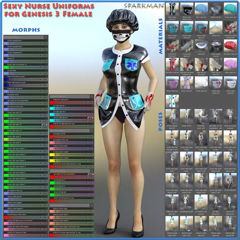 Sexy Nurse Uniform For Genesis 3 Female S 3d Figure