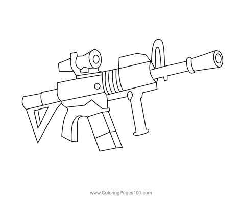 thermal scoped assault rifle fortnite coloring page  kids
