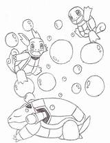 Squirtle Evolutions sketch template