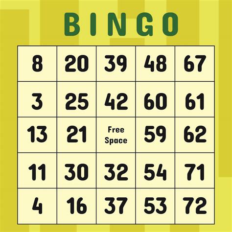 printable bingo cards bingo template bingo card template