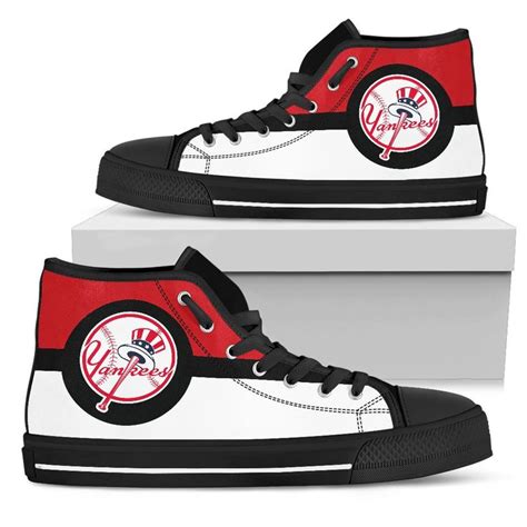 bright colours open sections great logo  york yankees high top shoes