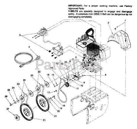 yard machines aee yard machines snow thrower  home depot engine   belts