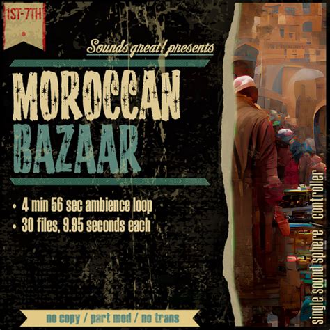 second life marketplace pov moroccan bazaar immersive sound loop
