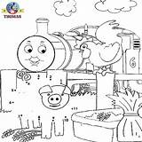 Train Thomas Kids Dot Friends Games Number Numbers Coloring Dots Worksheets Join Sketch Tank Engine Connect Percy Pig Preschoolers Game sketch template