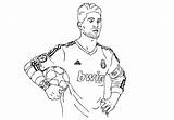 Ramos Madrid Player Pintar Brazo Todoparacolorear sketch template