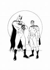 Batman Coloring Pages Robin Super Book sketch template