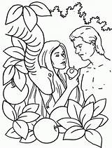 Coloring Eden Garden Pages Eve Adam Popular Color sketch template