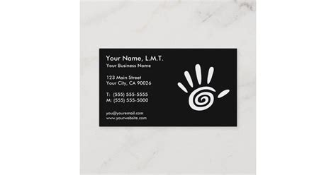 massage therapy business cards