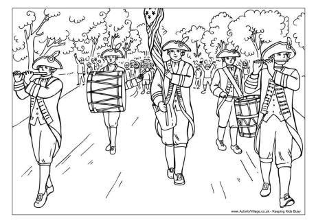 fourth  july parade colouring page fox coloring page doodle coloring