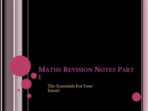 maths revision notes part  numbers   gcse mathematics
