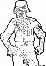 Nazi Zombie Drawing Zombies Drawings Getdrawings Deviantart Wallpaper sketch template