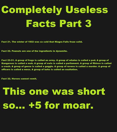 useless facts