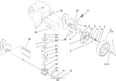 toro   recycler lawnmower  sn   parts diagram  rear axle