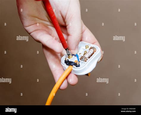 wiring plug  res stock photography  images alamy