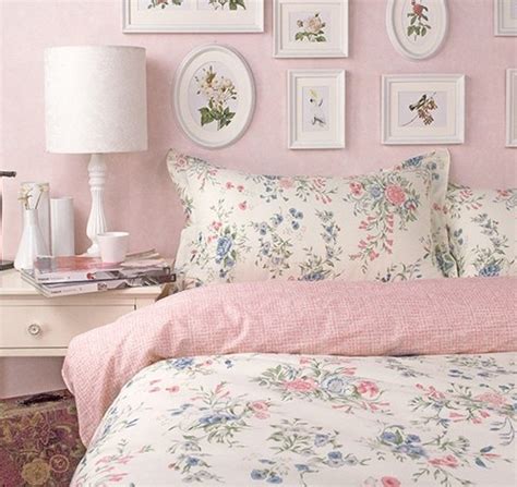 American Rustic Princess Pink Floral Bed Sets 4pc Queen