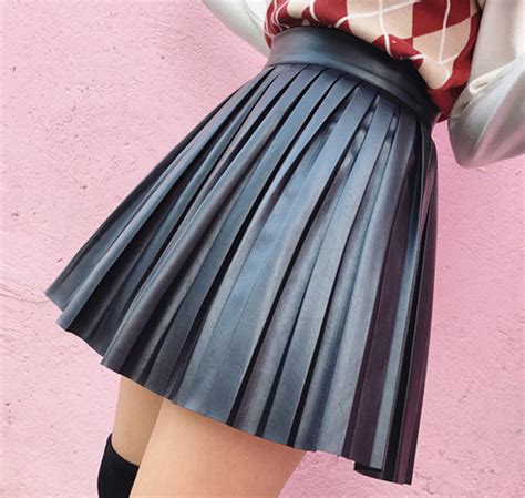 faux leather tennis skirt kokopiecoco