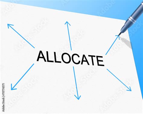 allocation allocate represents give   allocating buy  stock illustration  explore